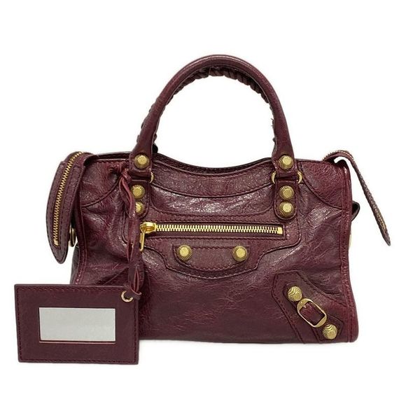 Balenciaga Handbags - Balenciaga Handbag The Giant Mini City 309544 Purple Leather